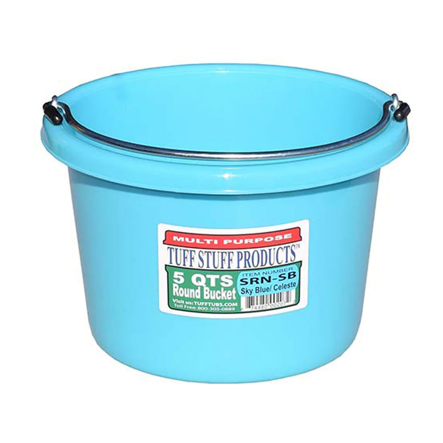 Tuff Stuff Small Round Buckets 5QT Various Colours