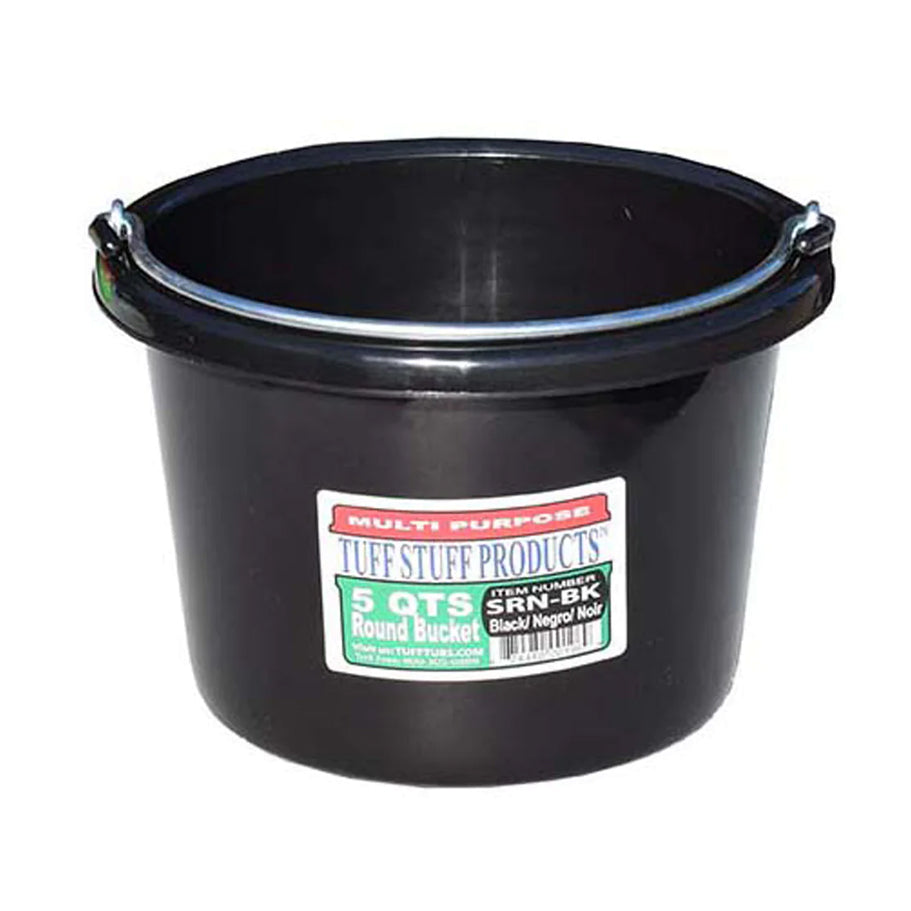 Tuff Stuff Small Round Buckets 5QT Various Colours