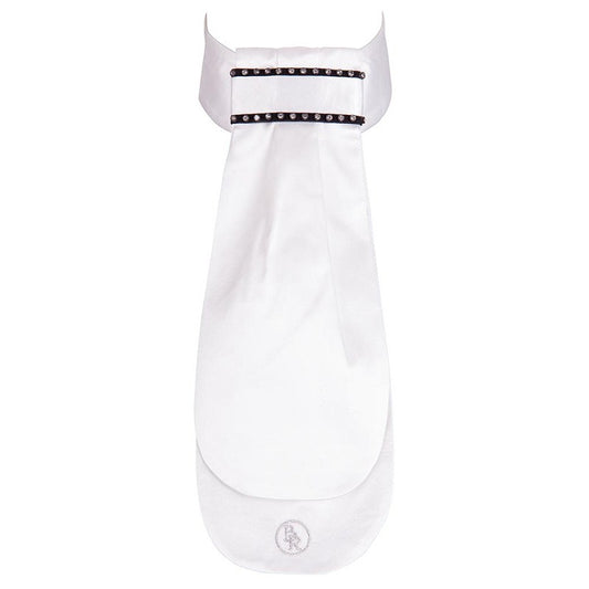 BR Children's London Stock Tie - White with Black Trim and Crystals (Small)