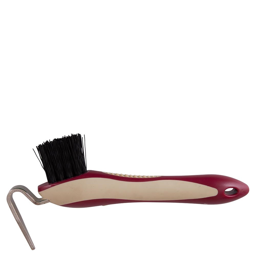 BR Clearance - BR Hoof Pick Pro-Style with Brush - Bordeaux/Beige Reg. $14.50