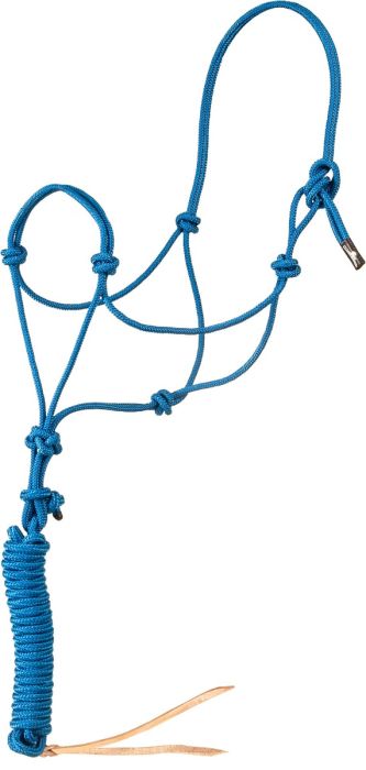Mustang Trail Halter and Lead - Blue - Horse size