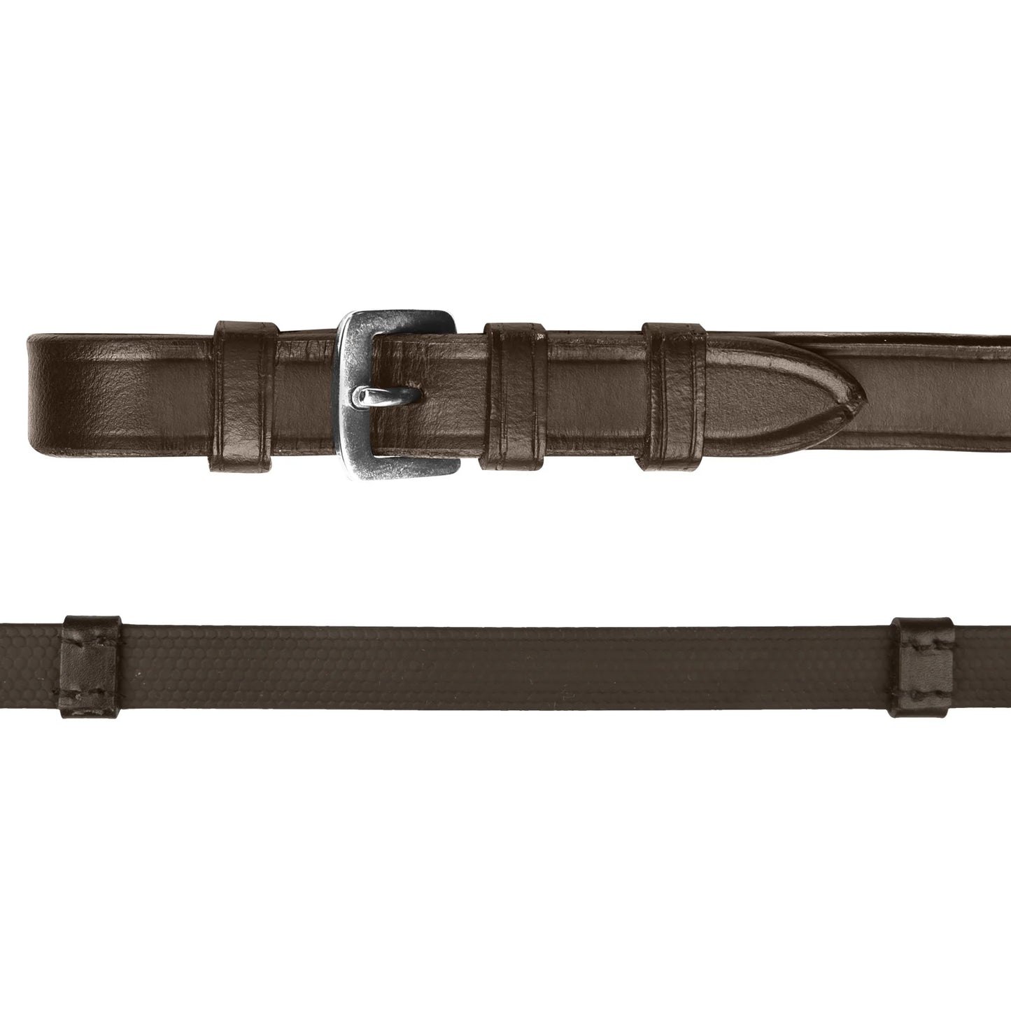Waldhausen X-Line Rubber Reins with Stoppers - Havana - Pony *Clearance* Reg $70