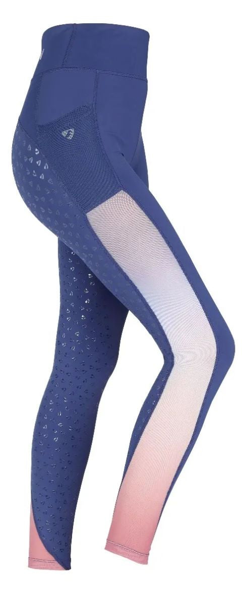 Shires Aubrion Leyton Mesh Riding Tights - Ombre - Size XL