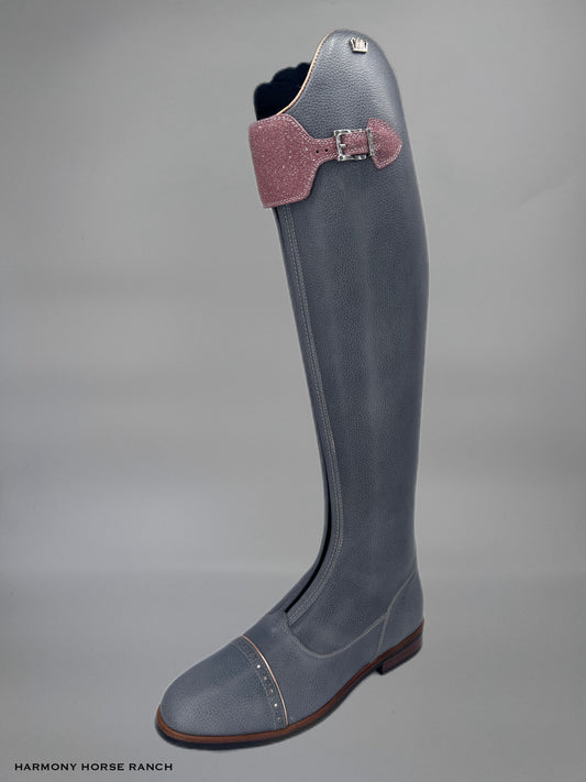 Kingsley London 01 Riding Boot - Paxson Grey/Stardust Pink - Euro Size 40.5 A/L