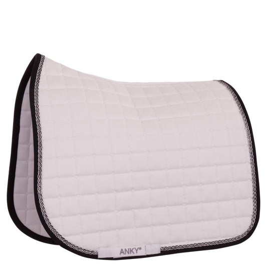 ANKY Saddle Pad Deluxe C-Wear Dressage XB16001 - White/Black - FULL