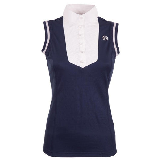 BR Clearance - ANKY®  Pleated Shirt - Sleeveless ATP16203 - Navy/White - Small Reg. $129