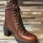 Kingsley Custom Footwear Sandra Biker Boot - Paxon Chestnut/Fino Brown - Euro 37 Sale!  Reg $549