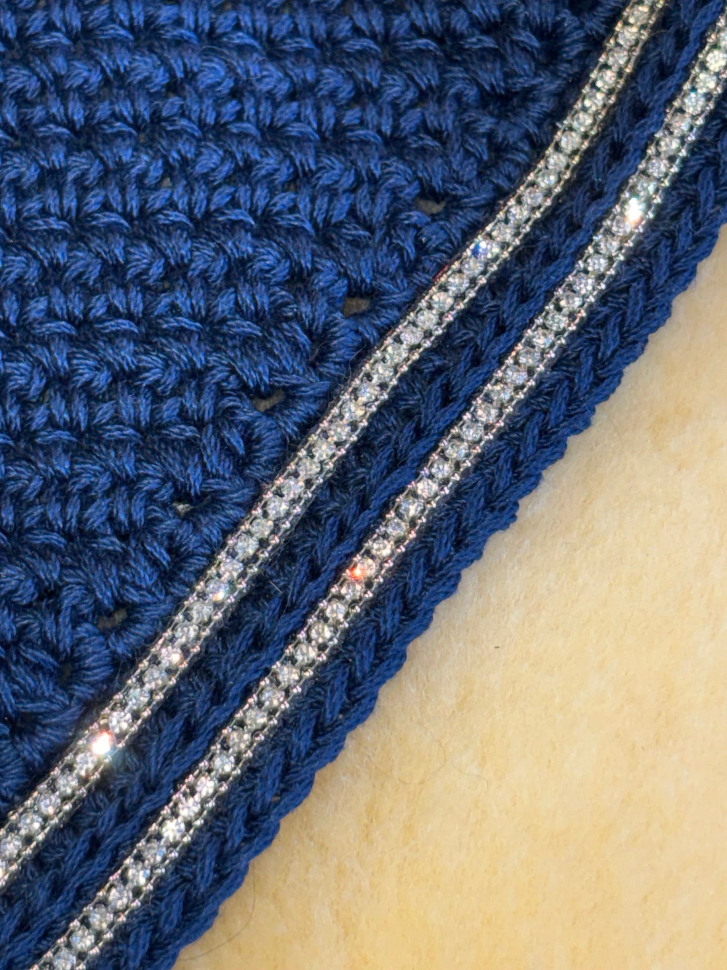 Bonnets By Sandy Lazy V Navy/Navy Custom Horse Size