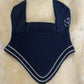 Bonnets By Sandy Lazy V Navy/Navy Custom Horse Size