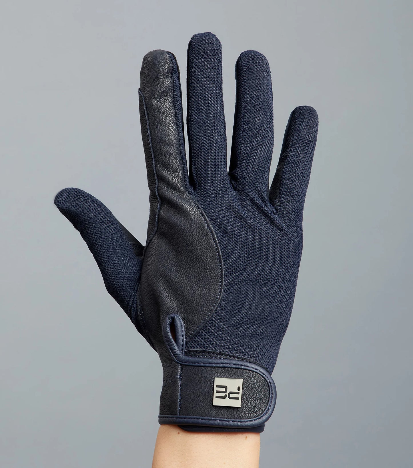 Premier Equine UK Bordoni Leather Mesh Riding Gloves - Navy