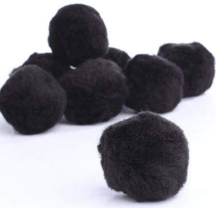 Can-Pro Ear Pom Poms 12Pack - Black *Full/Pony sizes available*
