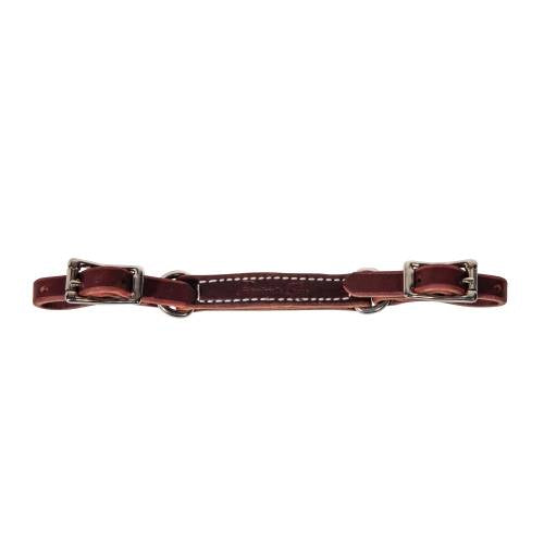 Professional's Choice 3 Piece Leather Curb Strap - Burgundy Latigo