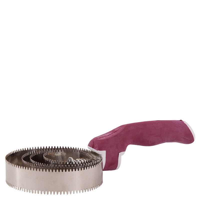 BR Premiere Curry Comb w 4 Blades - Bordeaux/White Clearance