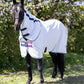 Premier Equine UK Cotone Stable Sheet with Neck Cover White/Navy Check - 6’3”/75”