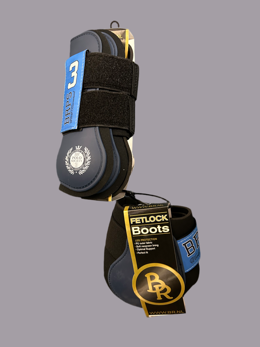 BR Clearance - BRPS Ventiseis Tendon & Fetlock Boot SET - Medieval Navy/Full