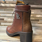 Kingsley Custom Footwear Sandra Biker Boot - Paxon Chestnut/Fino Brown - Euro 37 Sale!  Reg $549