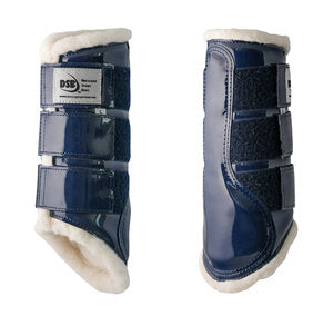 DSB Glossy Dressage Sport Boot - Navy/White