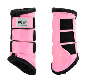 DSB Glossy Dressage Sport Boot - Pink/Black