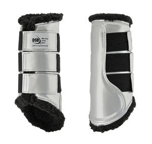 DSB Glossy Dressage Sport Boot - Silver/Black