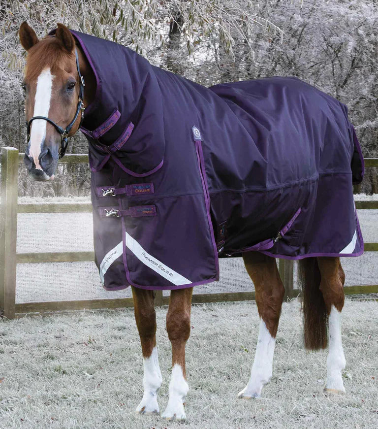 Premier Equine UK Buster Storm 420g Combo Turnout Rug with Classic Neck - Purple