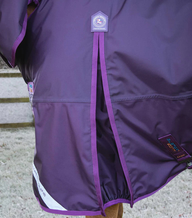 Premier Equine UK Buster Storm 420g Combo Turnout Rug with Classic Neck - Purple