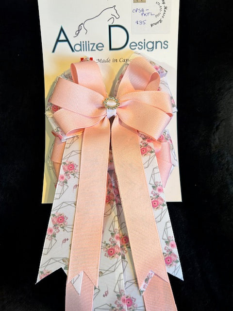 Adilize Designs Competition Show Bows - Pink Floral