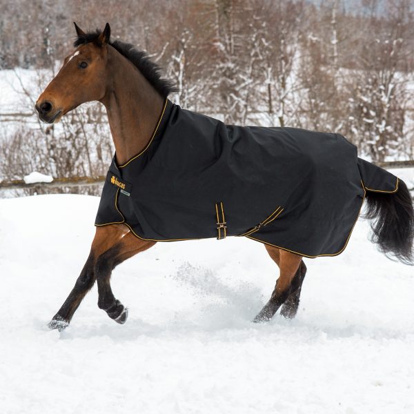 Bucas Irish Turnout Combi Neck 300g - Black/gold