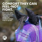 KENSINGTON SIGNATURE FLY MASK WITH FLEECE TRIM & MESH EARS - 73% UV PROT - Horse Size/L - Lavender Mint
