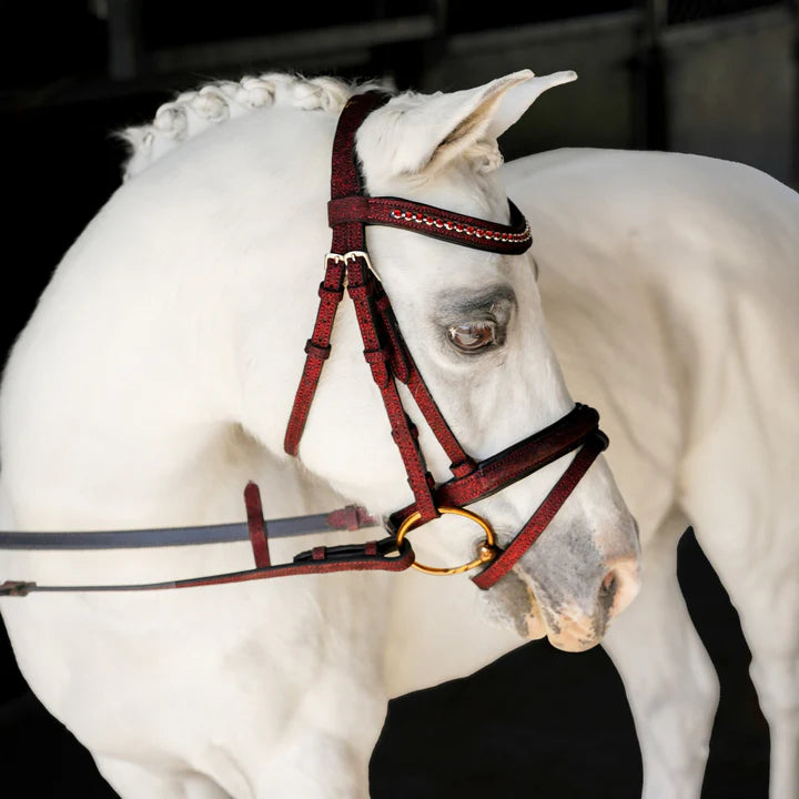 Mare to the Throne - ROYAL JEWEL BRIDLE - BURGUNDY BRILLIANCE - Full