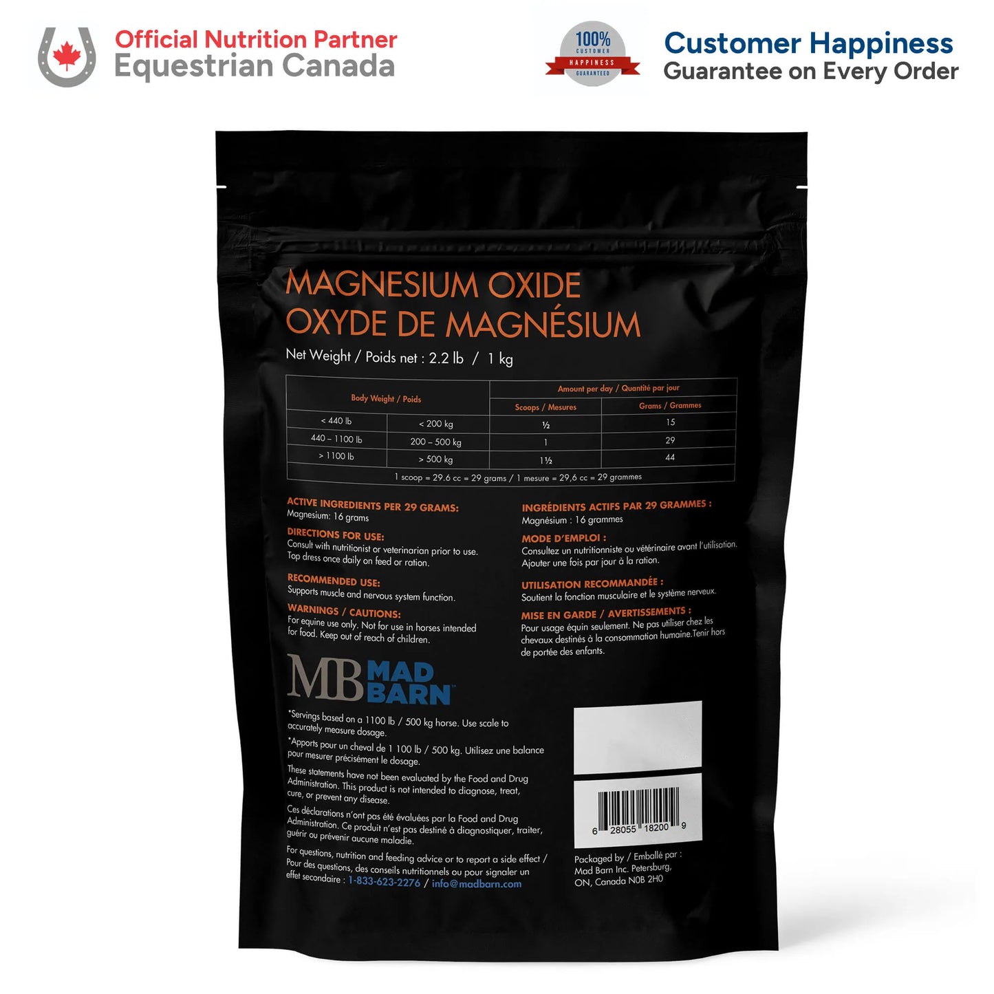 Mad Barn Magnesium Oxide -1kg (34 servings)