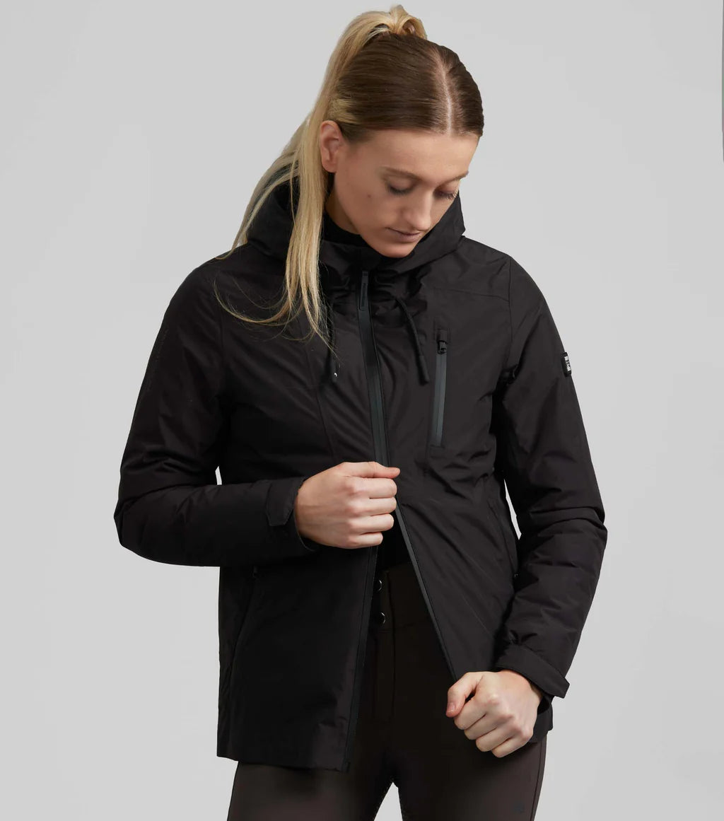 Premier Equine UK Motet Ladies Waterproof Jacket Graphite Black Size UK16