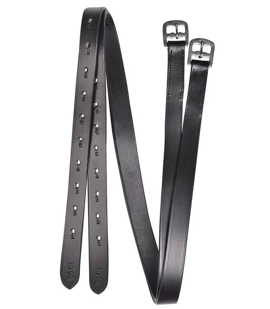 Waldhausen Star Stirrup Leathers Black 140cm