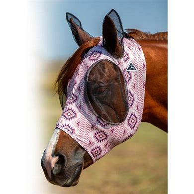 Professional's Choice Comfort Fit Lycra Fly Mask - Clay - Horse Size