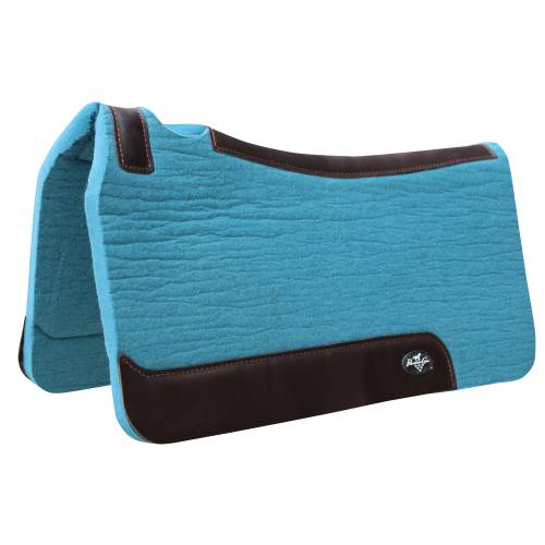 Professional's Choice Steam Pressed Comfort-Fit Felt Saddle Pad - Pacific Blue 31"x32" - 3/4" Thick