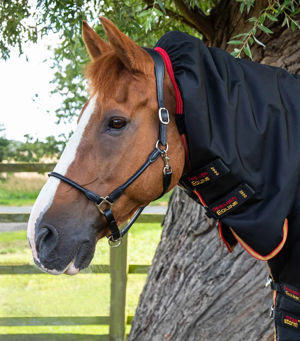 Premier Equine UK Titan Storm 450g Combo Turnout Rug with Snug-Fit Neck Black 78"