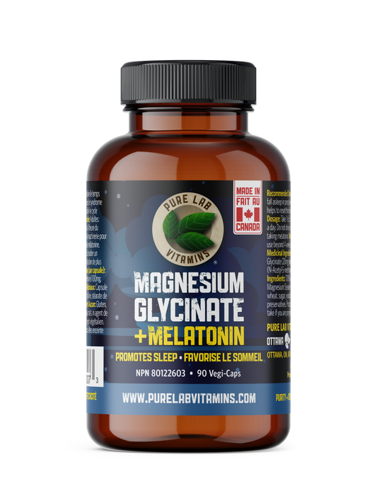 Pure Lab Magnesium Glycinate + Melatonin 3mg - Human (90 Vegi-Caps)