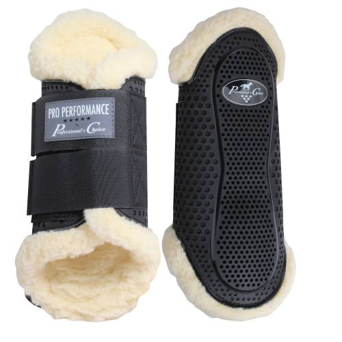 Professional's Choice  PRO PERFORMANCE HYBRID SPLINT BOOT - Black - Natural Fleece - Med.