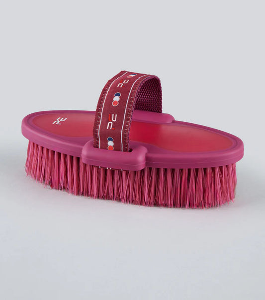 Premier Equine UK Soft-Touch Body Brush - Medium - Wine Fuchsia