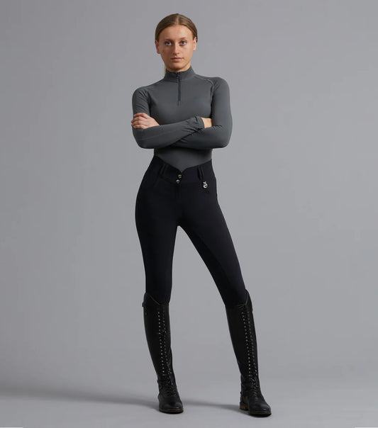 Premier Equine UK Sophia Ladies Full Seat High Waist Riding Breeches - Black