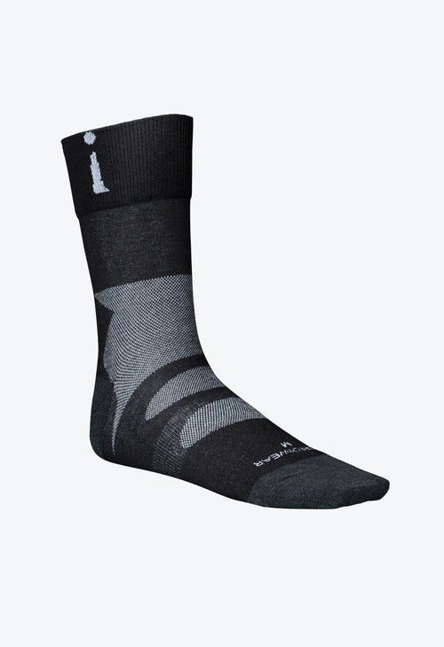 Incrediwear Sport Socks Black/Grey Thin Crew