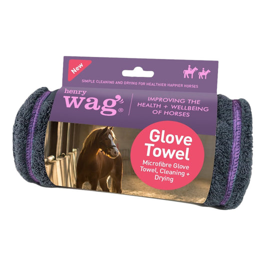 Henry Wag® MicroFibre Glove Towel - 100 x 22cm - Grey/Plum