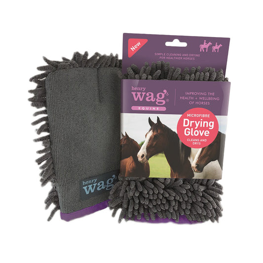 Henry Wag® MicroFibre Drying Glove 25 x 16cm, Grey/Plum *Clearance*