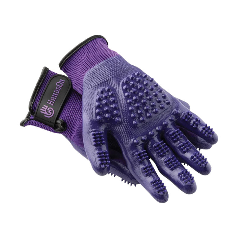 HandsOn® Animal Bathing/Grooming Glove - Purple - Medium