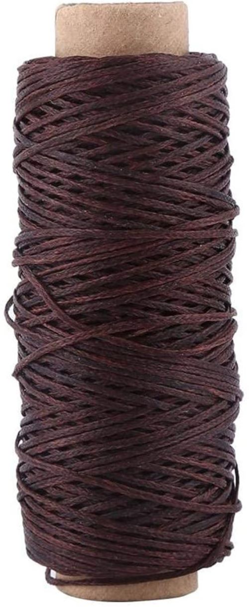 Waxed Braiding Thread - 50 m - White/Black/Brown