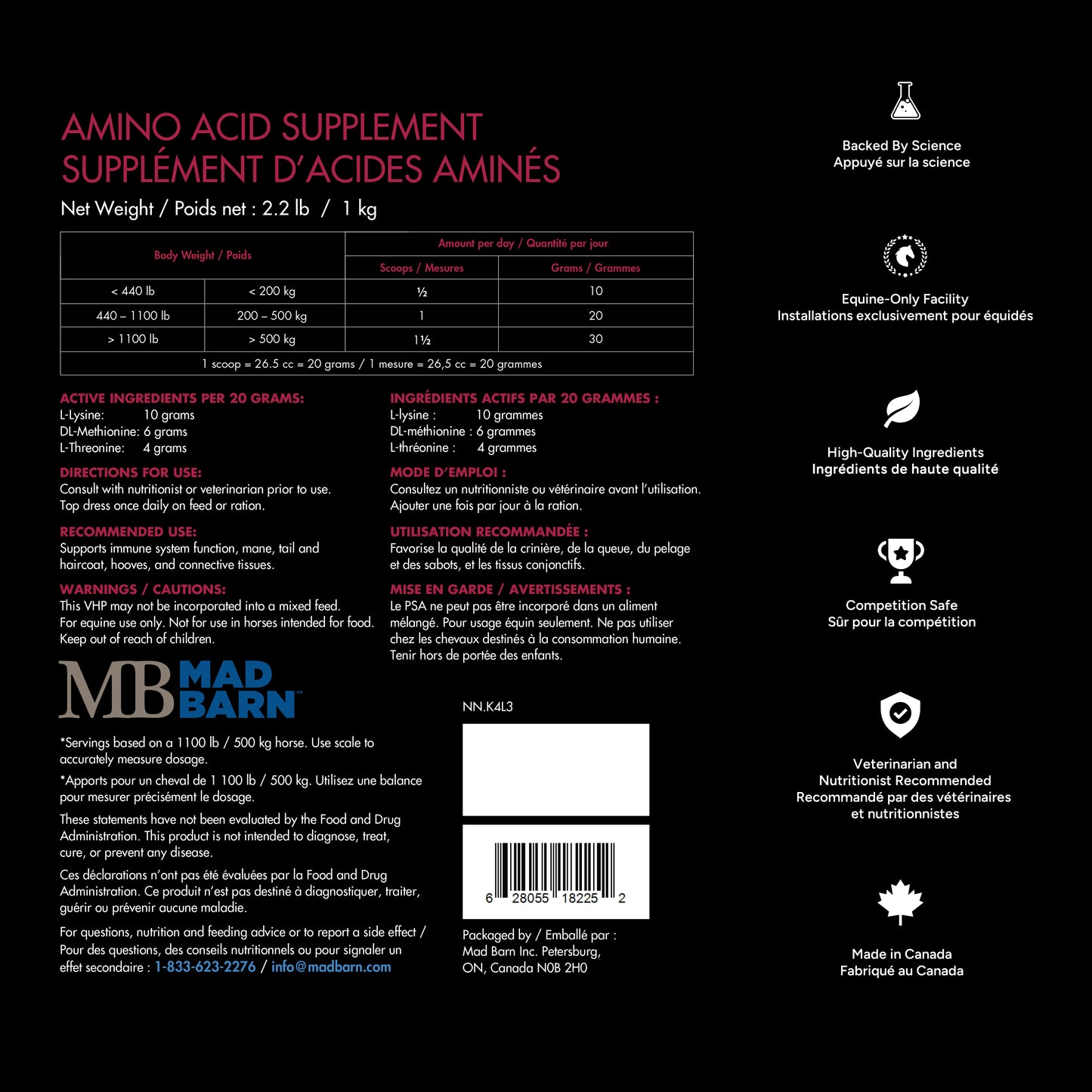Mad Barn Three Amigos - 1kg (50 servings)