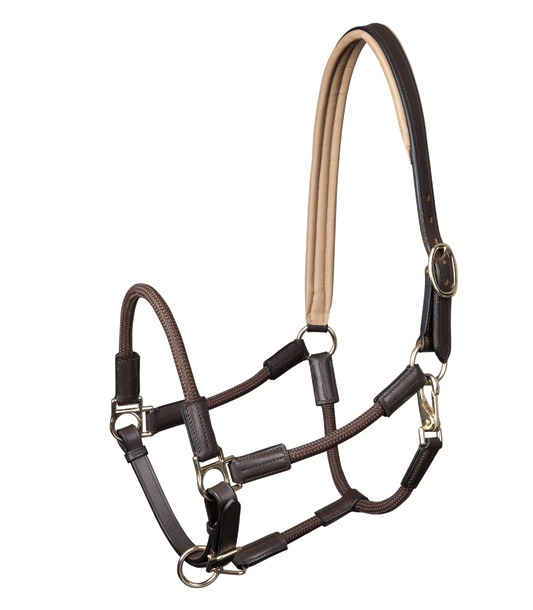 Waldhausen Nevada Halter - Pony - Brown/Brass - CLEARANCE!! Reg $59.95