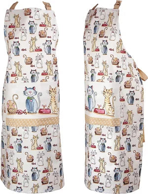 Spotted Dog Apron - Cute Cats - Clearance!!  Reg $51.95