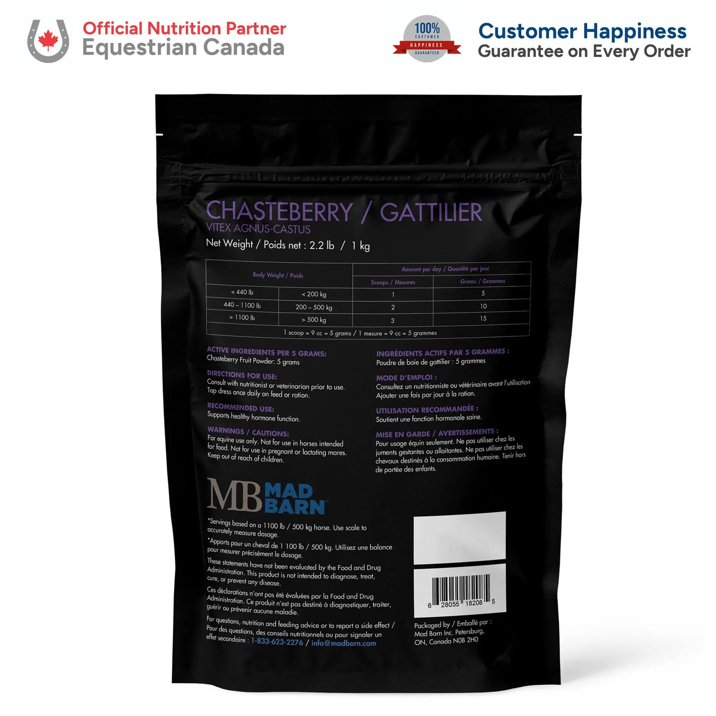 Mad Barn Chasteberry - 1kg (100 servings)