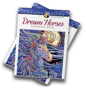 Creative Haven Dream Horses Colouring Book