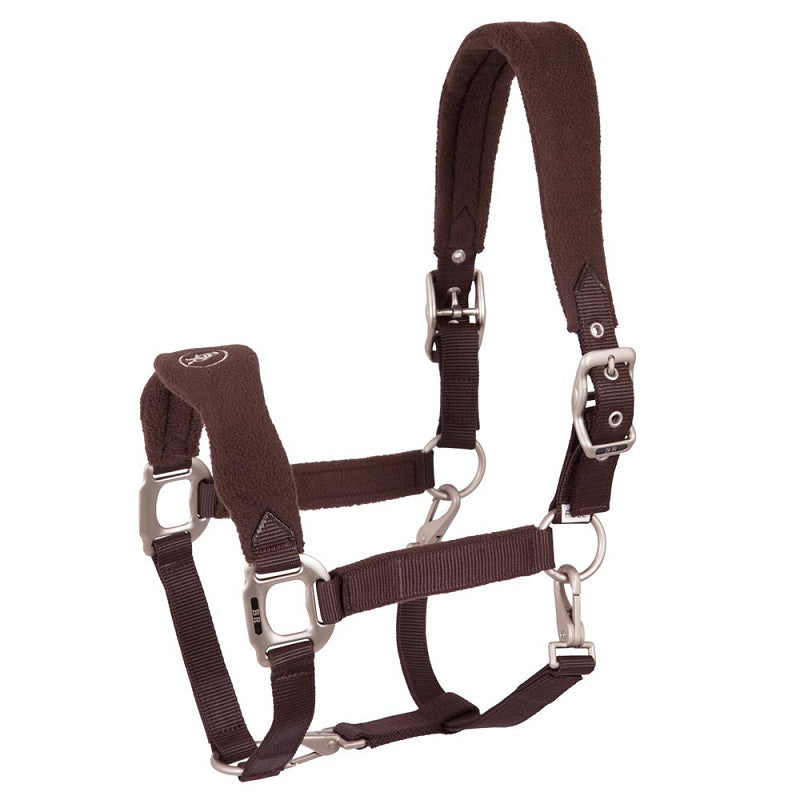 NEW - BR Grooming Halter - Nylon/Fleece - Adjustable - Brown - Full